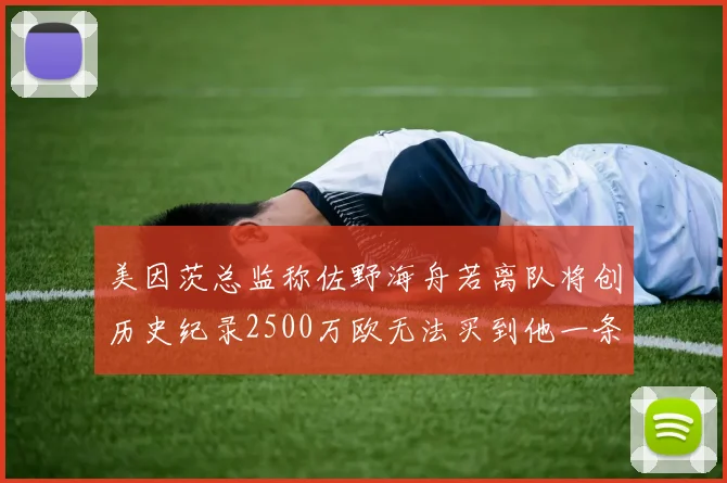 美因茨总监称佐野海舟若离队将创历史纪录2500万欧无法买到他一条腿